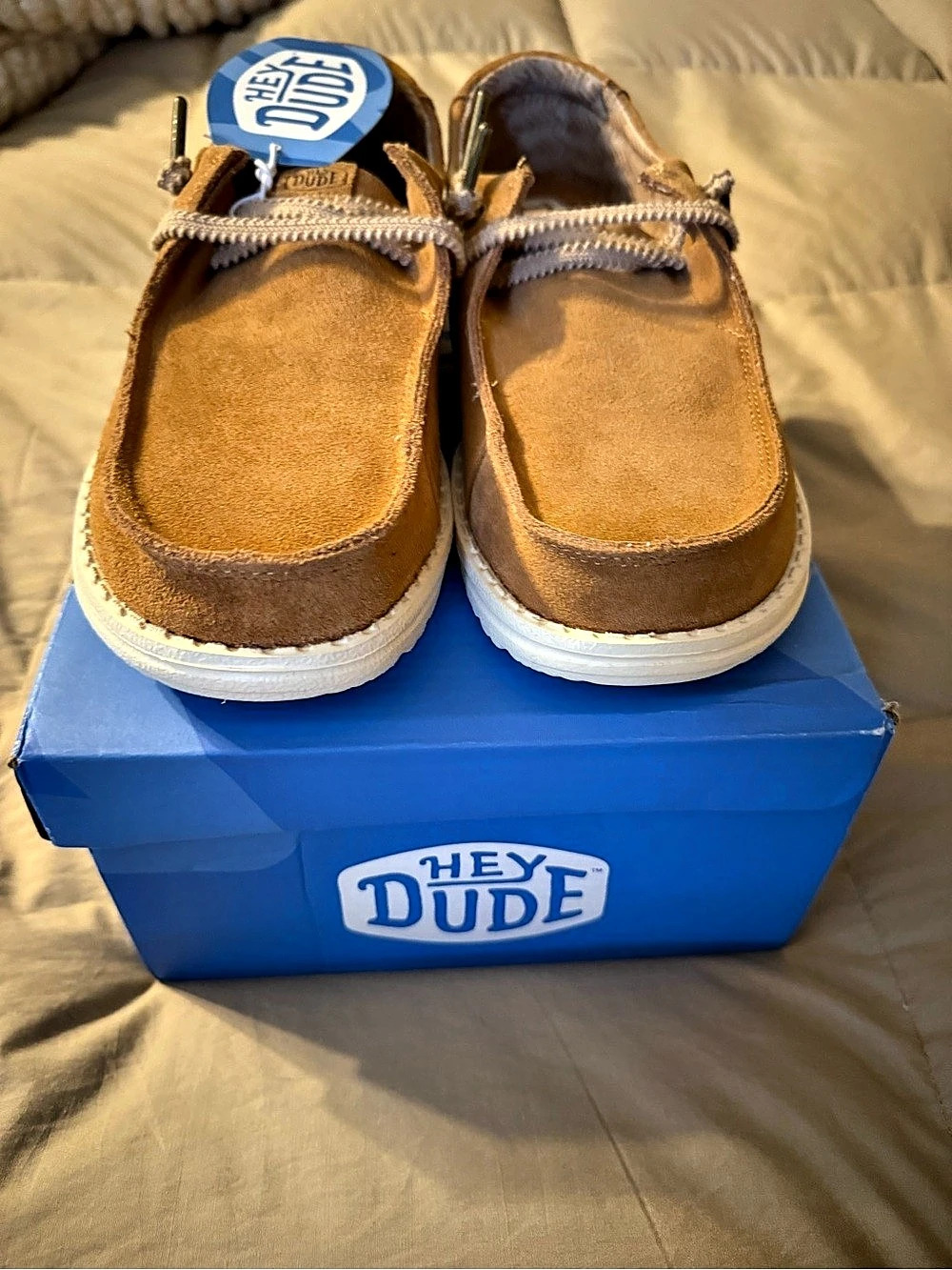 Hey Dude Wendy Craft Suede - slip-on shoe Tan US 9 W NWT